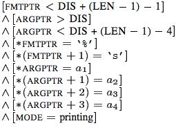 Format String Exploit Generation Format String LEN 아래의조건을만족하면 exploitable: Local