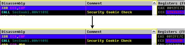 2) Security Cookie Overwrite BOF Shell Code, RET ( EIP ) Memory Security Cookie, SFP, RET 3.