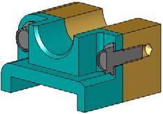 5 장 : SolidWorks Toolbox 기초사항 외형 일부상세가있는하드웨어를나타냅니다. 외형표시에서는볼트또는나사의배럴이표시되고나사산크기가점선으로나타납니다. 개요 거의사용되지않는매우상세한표시입니다. 개요표시에서는볼트또는나사가실제로볼때처럼표시됩니다. 고유한체결기를설계하거나일반적이지않은체결기를지정할때최선의표시방법입니다.