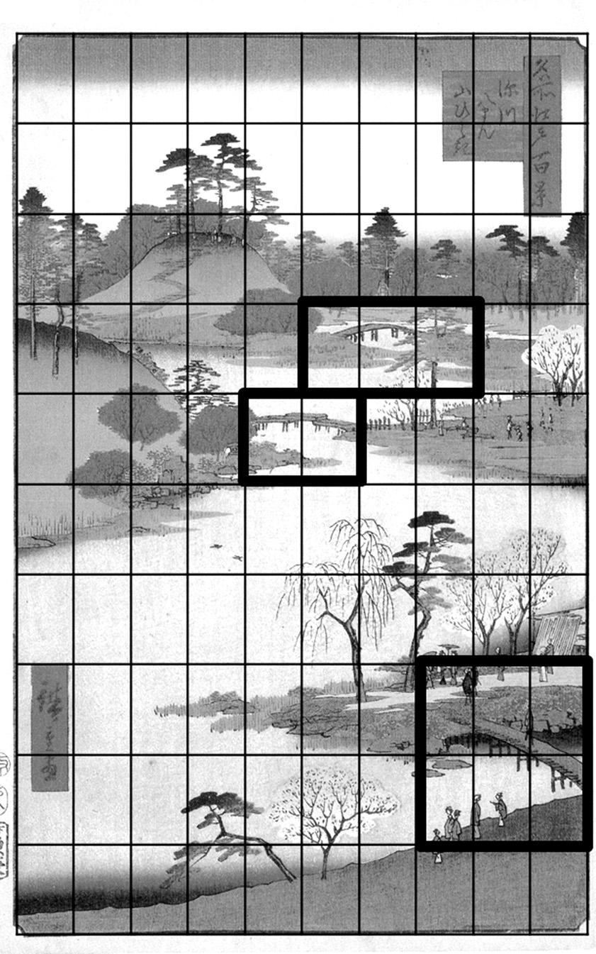 27-375~380 기타 2- 우타가와 2.ps 2012.12.26 17:4 페이지 378 유신기술회보 _ 기타 는형교 ( 桁橋 ), 절판교 ( 絶版橋 ), 누교 ( 樓橋 ), 주교 ( 舟橋 ) 가있었으며, 재료에따른구분으로는목교 ( 木橋 ) 이외에토교 ( 土橋 ) 와석교 ( 石橋 ) 가그려졌다.