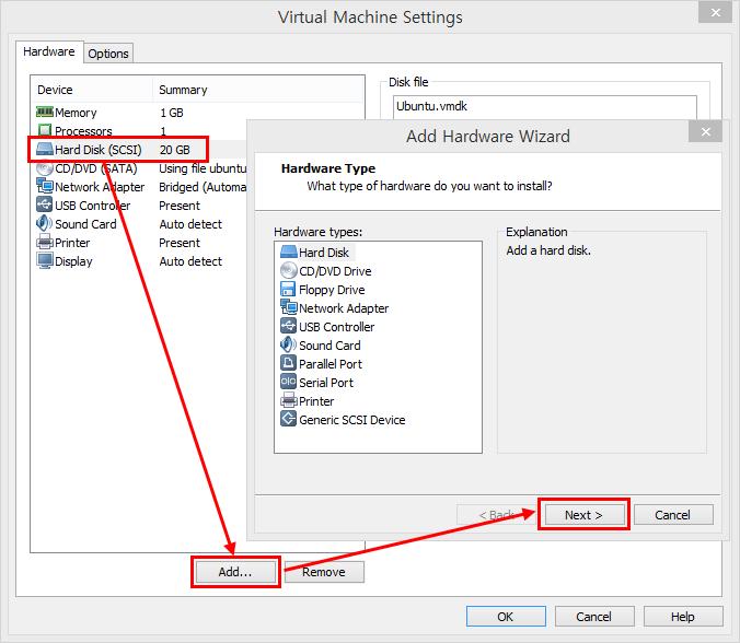 04 디스크추가설치 가상머신에디스크추가하기 1 2 Player 메뉴에서 Manage Virtual Machine Settings 를선택하거나, 리눅스를종료한후에 VMware Player 메인화면에서 Edit virtual machine