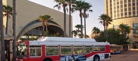 articulated bus Up to 84 passengers/bus ¾ Mile station