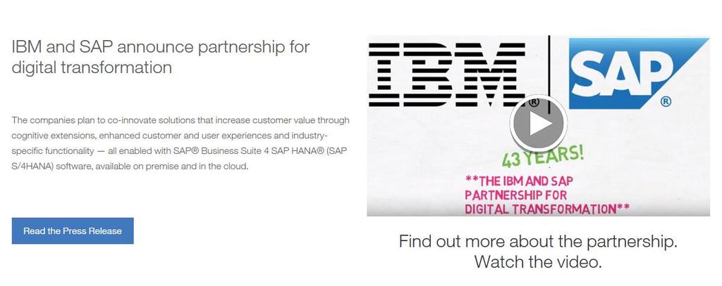 IBM SAP 파트너쉽 2014 2016 http://www.ibm.