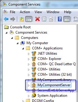 22 COM+ 구성 (2013-06-04 이전 ) 4.1.2.1 COM+ 응용프로그램이름확인 구성요소관리자 (Component Services) 에서모니터링을원하는 COM+ 응용프로그램의 이름 을확 인한다. 아래의화면에서는 MyComponentServer 임을알수있다. 그림 4-1 COM+ 응용프로그램의이름을구하는방법 4.1.2.2 설정파일생성 COM+ 와연결될모니터링구성을담는 conf 파일생성규칙은다음과같다.