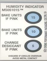 gel & Humidity Indicator Card in Aluminum