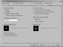 옵션대화상자의 Drafting 탭에서왼쪽하단 Object Snap Options 부분을체크해준다. AutoCAD 2005 MECHANICAL 을사용중인데치수기입시치수에 ( 일반선은잡힘 스냅이잡히질않습니다. ampowersnap > filters > dimension 항목을체크를꺼둔다.