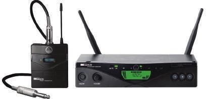 x AA size battery, 2 x Antennas WMS470 Instrumental Set Professional wireless microphone system WMS470은프로페셔널다중채널무선마이크시스템으로파일럿톤전송기능을가지고있습니다. 악기세트는내구성강한작은케이스안에기타와베이스의소리를훌륭하게전달하는 PT470 바디팩송신기를포함합니다.