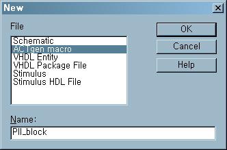 Design Entry Utilities HDL Editor : VHDL & Verilog editor 생성