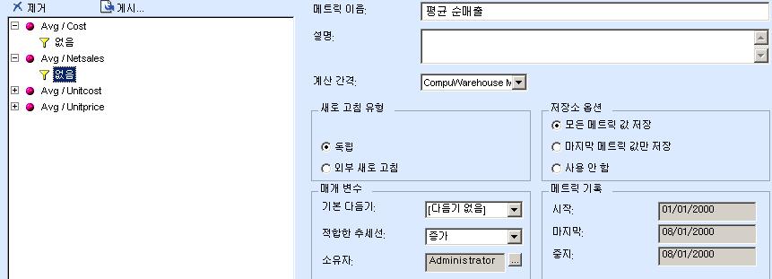 장 7 목표만들기 이과의목적은평균순매출메트릭을만들고, 목표를만들어이메트릭에대한목표값을설정하는것입니다. 7.1 시작하기전에... Performance Manager 를사용하여목표를만듭니다. 목표의기준이되는메트릭을준비합니다.