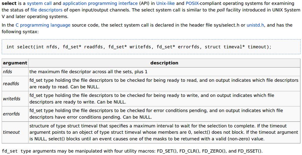 c. 위서버프로그램은단한명의클라이언트만을다룰수있다. 이프로그램을여러클라이언트를지원하도록개선하기위하여 I/O Multiplexing 을이용하는경우, select 함수를이용할수있다.
