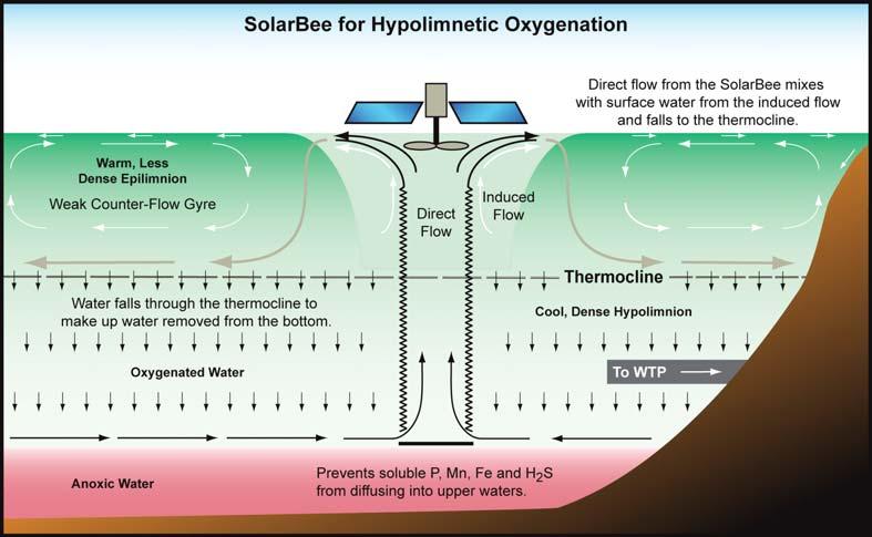 2. 공정구성도 수중산소공급원리 남조류번성의억제는수계바닥의 BOD부하를감소시키고,