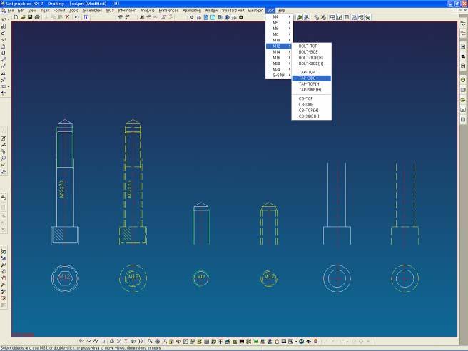ⅡⅡ DB 구축 3. Symbol 개발 1 Bolt 類 : UG 환경 적용범위 1. 기본적으로 3D 에서작업. 2.