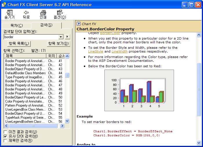 Chart FX for COM Chart FX Client Server 시각적특징 GDI+