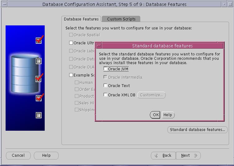 The Additional database Configurations button displays additional database