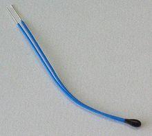 Thermistor A type of resistor whose resistance varies significantly with temperature,