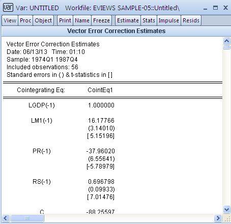 오차수정모형 (Vector Error Correction Model :