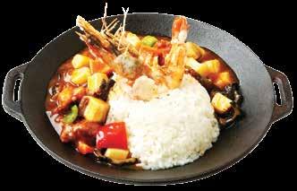 Rice Assorted Seafood and Vegetables on Rice Sauteed Beef and Pine Mushroom on Rice Shredded Sea Cucumber with Shrimp and Beef on Rice Seafood and Vegetables on Rice Chop Suey on Rice Spicy Seafood