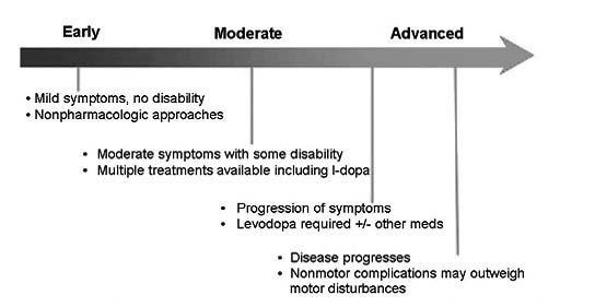 JKSHP, VOL.27, NO.2 (2010) Fig. 4 Stage of Parkinson's disease Lawrence W Elmer, MD, PhD : Advances in Adjunctive Therapy for Parkinson's Disease Medscape Neurology & Neurosurgery 2008 져있다.