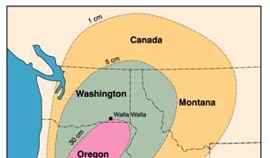 b. Lateral blast, such as occurred at Mt. St. Helens in 1980. c. Boilingover of a highly gas-charged magma from a vent. d.