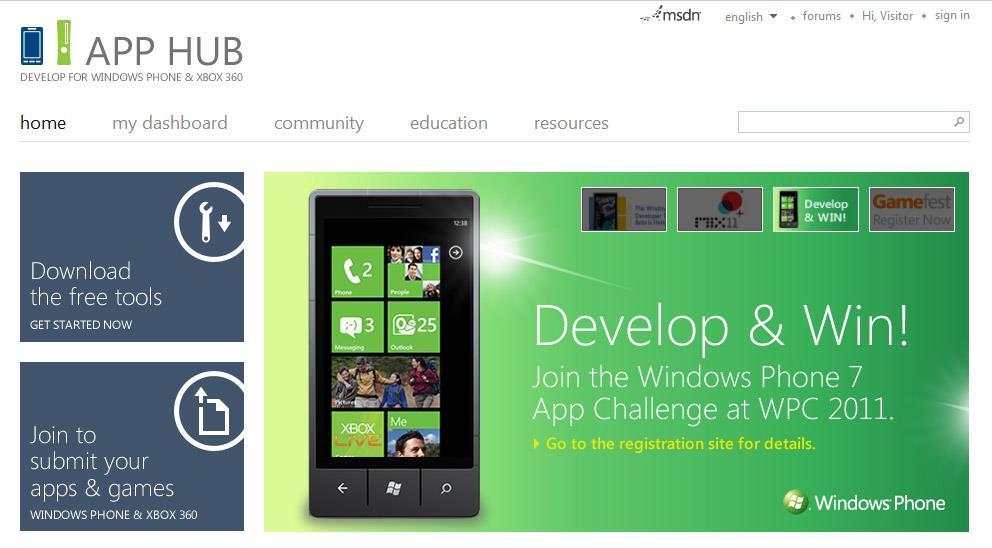 Windows Phone 7 v7.1 beta2 설치하기 http://create.msdn.com http://www.microsoft.com/download/en/details.aspx?