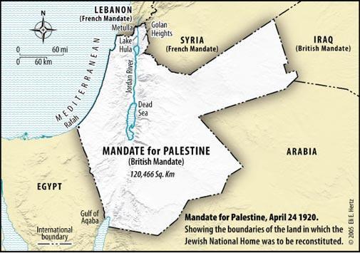 이스라엘 - 팔레스타인분쟁 제1차세계대전 : 1914.7.~1918.11.