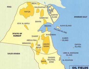 [ 그림 15] 쿠웨이트유전과주요프로젝트위치 [ 그림 16] 정치적분쟁에시달리는쿠웨이트 원유집하시설