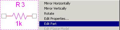 Part Editor User properties Analog.olb R1 Discrete.