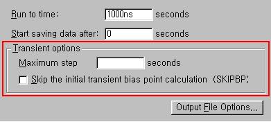 Load Load Bias Bias Point Point :: Load Run Run to to time time :: Start Start saving data data after after ::