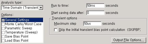 Transient Setup Transient Analysis ::