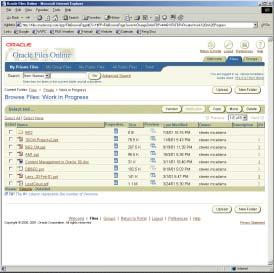 Oracle Oracle Files E-mail Calendar Voicemail Files
