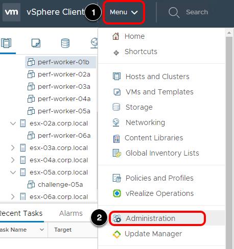 vsphere 관리포털시작 주니어개발자에게할당할요청된사용권한으로새로운역할을생성해야합니다. 1.