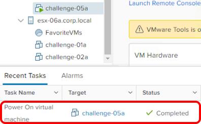 팁 : 변경사항을저장하고설정을다시편집하려고시도하면 vcenter Server 가사용자인터페이스내에서가상머신을잘못구성하지못하도록한다는것을알수있습니다. 이제 vcenter Server 사용자인터페이스에서해당설정을선택할수없는경우어떻게 'challenge-05a' 가상머신이 CPU 8 개로구성되었습니까? 라고질문할수있습니다.