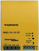 IM, IME, IMS, IMC 인터페이스모듈등의전기장비에 24 VDC 전원을공급랍니다. Turck Korea Co.