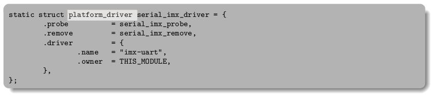 1. Platform Device & Driver(2) platform driver