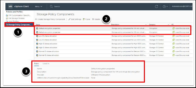 참고 : VMware 가생성된기본가상머신암호화정책이있지만원할경우사용자가직접정책을생성할수있습니다. 기본암호화속성 1.