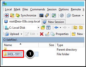 WinSCP - HOL-1911 폴더 1.