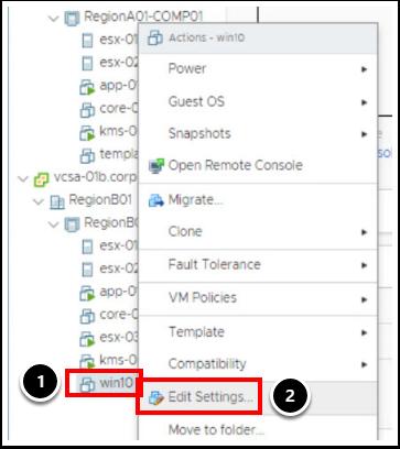 1. 드롭다운메뉴에서 Edit Settings( 설정편집 ) 를클릭합니다. win10 - 설정편집 1.