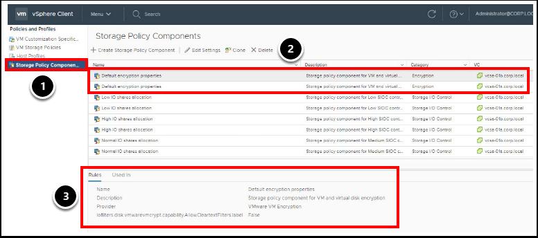 참고 : VMware 가생성된기본가상머신암호화정책이있지만원할경우사용자가직접정책을생성할수있습니다. 기본암호화속성 1.