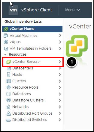 vcenter 홈뷰 이제 vcenter 홈뷰와여러다양한객체가표시됩니다.