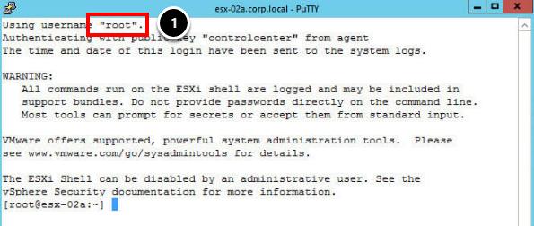 루트인증 1. 이제루트사용자로 esx-02a.corp.