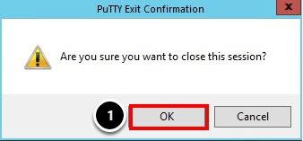 admin 2. Password:( 암호 :) 옆에아래와같이입력하고 Enter 키를누릅니다. admin 3. 각 Putty 창의오른쪽상단에있는빨간색 X 를클릭하여 Putty 세션을모두종료합니다. 참고 : 2 단계에서나와야하는반응은액세스거부입니다. Putty 종료확인 마지막 Putty 창의빨간색 X 를클릭하면 Putty 종료확인창이표시됩니다. 1.