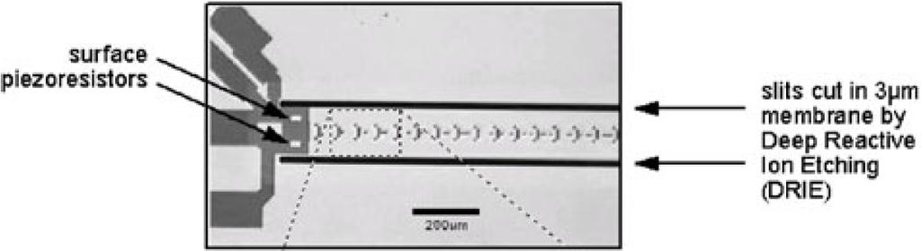 surface piezoresistors slits cut in 3