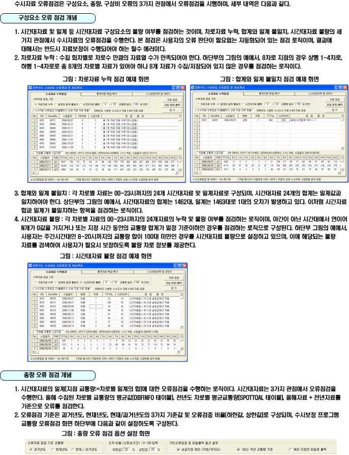 자료내용검토 에디팅 시스템구축화면과내용