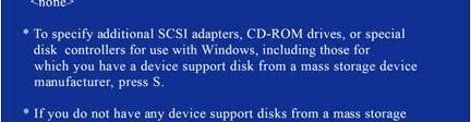 단계 1: Windows 2000/XP 셋업디스크로부팅하기위해시스템을다시시작하고, Press F6 if you need to install a 3rd party SCSI or RAID driver 메시지 ( 그림