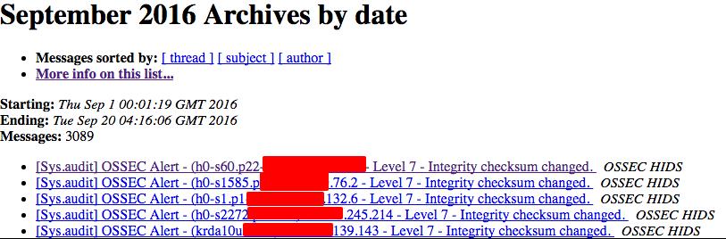 OSSEC 알람예 -. level 0 : 가장낮은것으로무시하거나어떠한액션도취하지않는다. 흔히기존룰에서오탐이발생하였을때알람이발생하지않도록조정할때사용된다. -. level 2: 보안과는무관하게시스템과관련된이벤트를의미한다. -. level 3 : 인증성공 -. level 4 : 보안과는무관하게프로그램설치나시스템에러등이벤트 -.