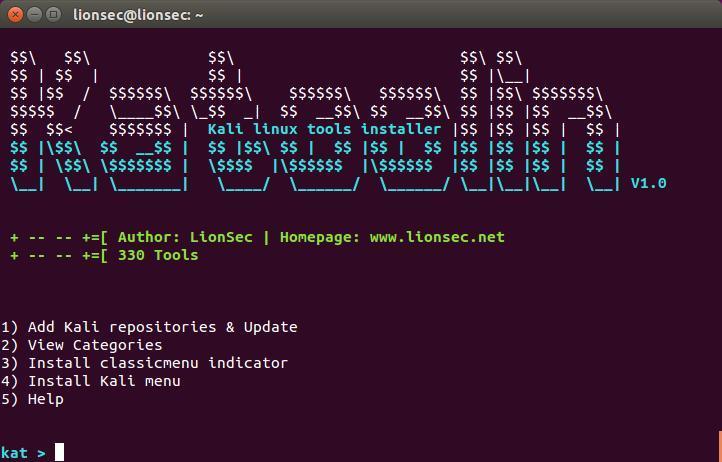 KALI TOOLS IN UBUNTU git