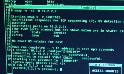 NMAP 활용 가장대표적인 port scanner :: https://nmap.org Matrix 등 13 편의영화에출현 (?) 함 특정포트, Application 의오픈검색 $nmap -sv -P0 --open -p 22,3389,445 il ip_list -og open_result $ cat open_result grep telnet Host: 10.