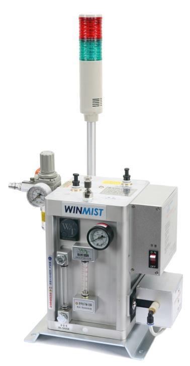 옵션장착시리즈 (2) 공급 Air 압력 WT-SAL02 오일적재용량 1.5l Mist 출구 본체중량 MistOil 사용량 적용가능기계 3~9.