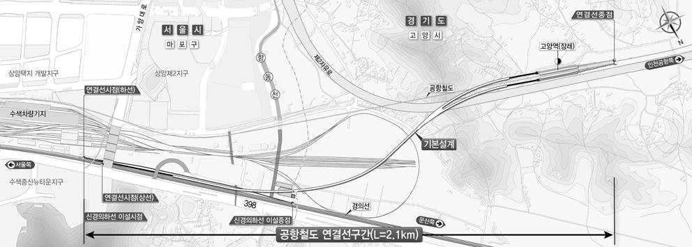 사업개요 위치 : 공항철도연결선구간 : 서울시은평구, 마포구및경기도고양시덕은동일원