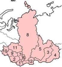 1. 일반현황 시베리아연방지구는총러시아영토면적의 30% 를차지하는면적 5,114.8천km2의러시아에서가장큰연방지구중하나이며아시아지역에위치한지구의중심부이다 ( 그림 51). 2002년, 인구조사에따르면, 인구는 2천만명이상으로 ( 러시아총인구의 14%), 인구밀도는 3.9명 / km2이다. 1. Central Federal District 5.